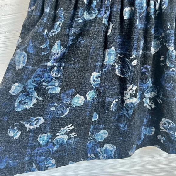 THAKOON by Design Nation Blue Plaid Floral Print Sleeveless Dress Size 6 - Picture 9 of 13